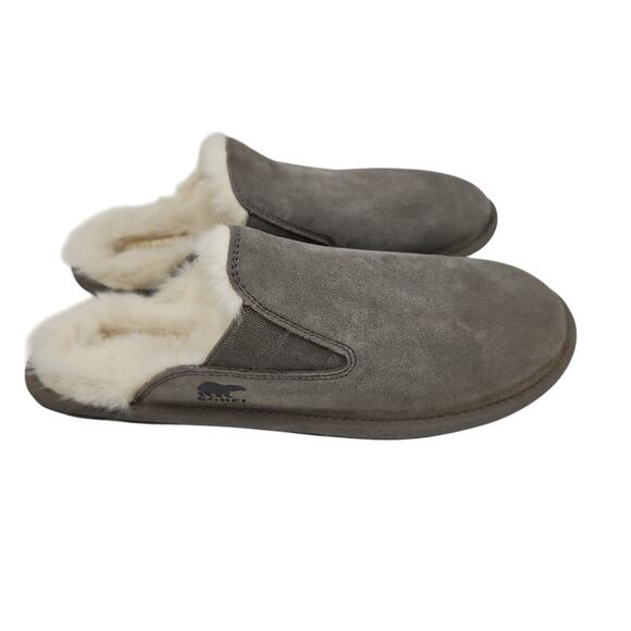Sorel‎ Hadley Suede Slide On Slippers NL3326-052 Women's Size 10 Quarry Gray - Picture 3 of 11
